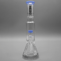 Jade Blue — Diamond Pounder Mini Beaker Bong (view 3)