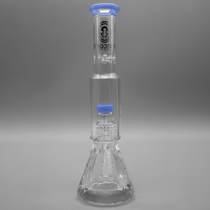 Jade Blue — Diamond Pounder Mini Beaker Bong (view 3)