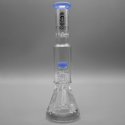 9" Encore Collection Mini Diamond Pounder Beaker Bong w/ Matrix and Assorted Color Accents