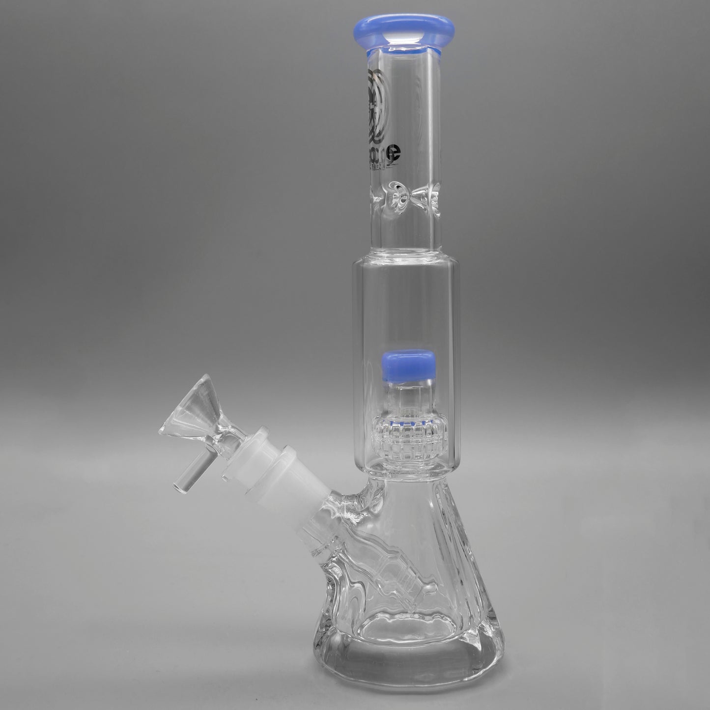 9" Encore Collection Mini Diamond Pounder Beaker Bong w/ Matrix and Assorted Color Accents