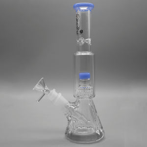 Jade Blue — Diamond Pounder Mini Beaker Bong (view 4)