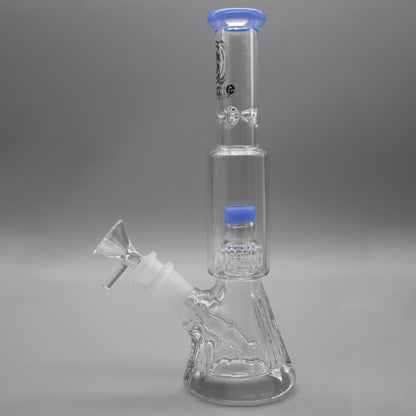 9" Encore Collection Mini Diamond Pounder Beaker Bong w/ Matrix and Assorted Color Accents