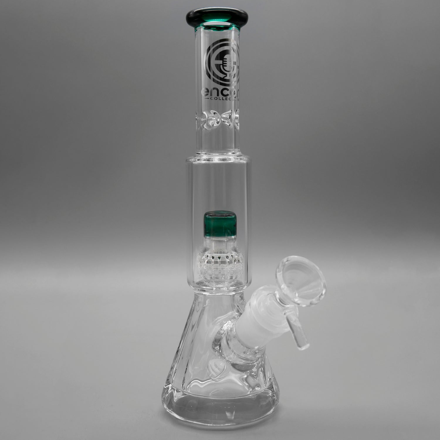Teal — Diamond Pounder Mini Beaker Bong (view 1)