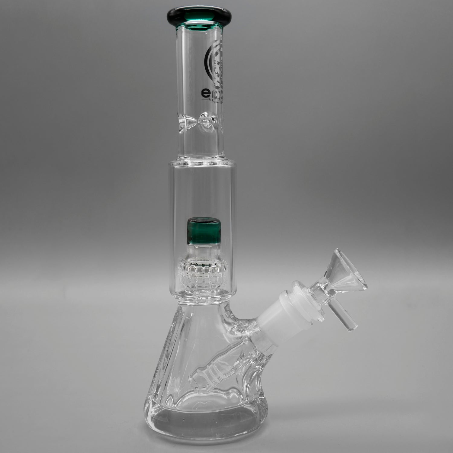 Teal — Diamond Pounder Mini Beaker Bong (view 2)