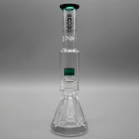 Teal — Diamond Pounder Mini Beaker Bong (view 3)