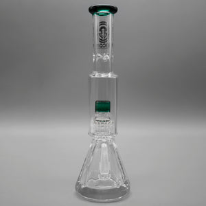 Teal — Diamond Pounder Mini Beaker Bong (view 3)