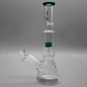 Teal — Diamond Pounder Mini Beaker Bong (view 4)