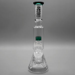 Teal — Diamond Pounder Mini Beaker Bong (view 5)