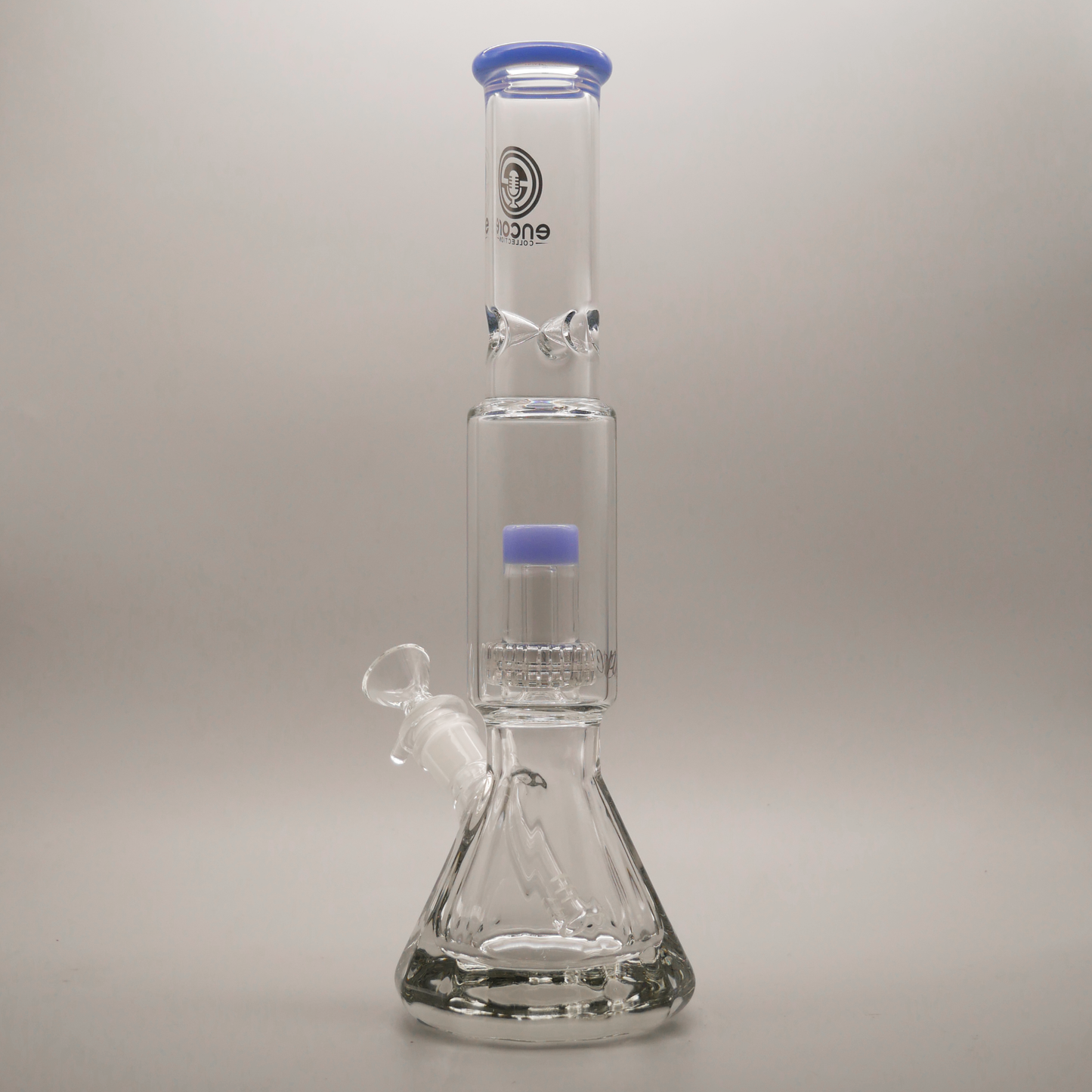 12" Encore Collection Diamond Pounder Beaker Bong w/ Matrix and Assorted Color Accents