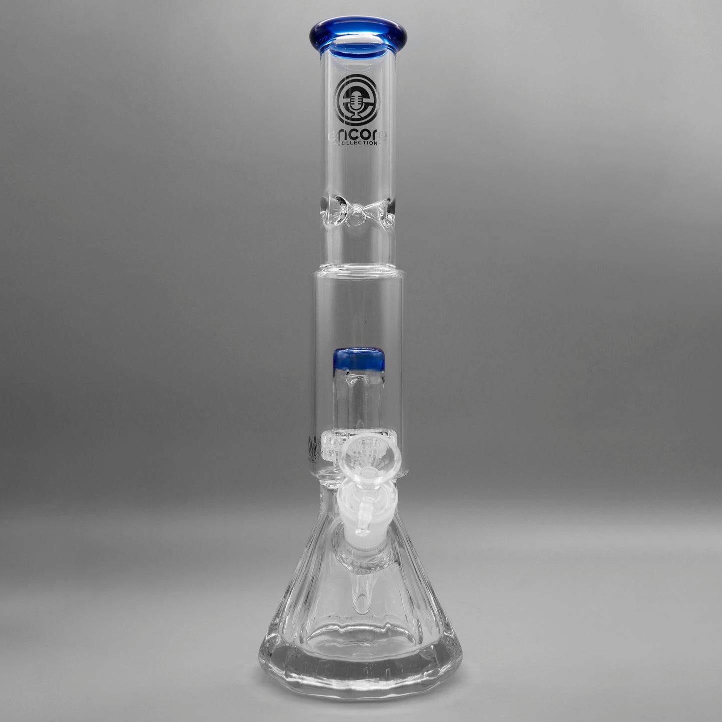 12" Encore Collection Diamond Pounder Beaker Bong w/ Matrix and Assorted Color Accents