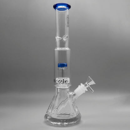 12" Encore Collection Diamond Pounder Beaker Bong w/ Matrix and Assorted Color Accents