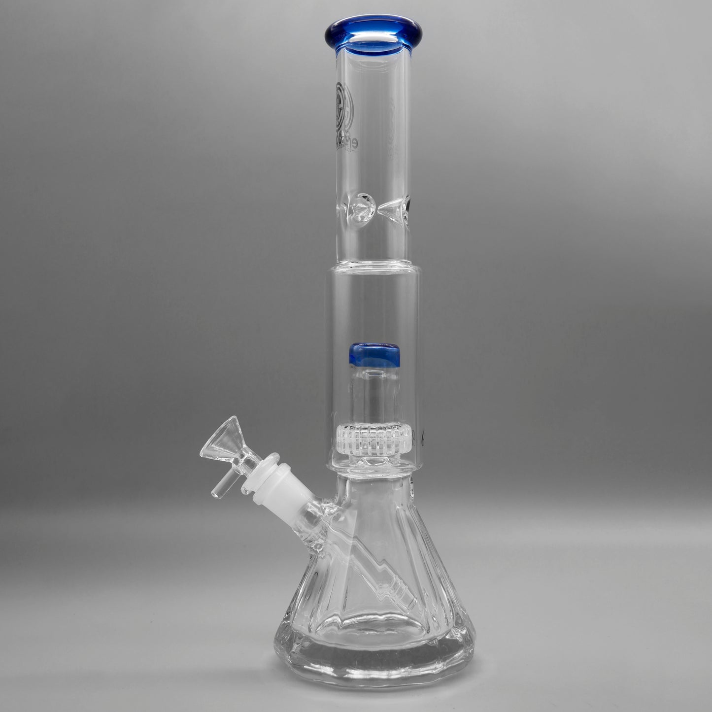 12" Encore Collection Diamond Pounder Beaker Bong w/ Matrix and Assorted Color Accents