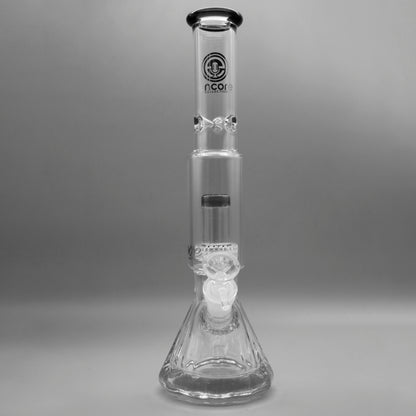 12" Encore Collection Diamond Pounder Beaker Bong w/ Matrix and Assorted Color Accents