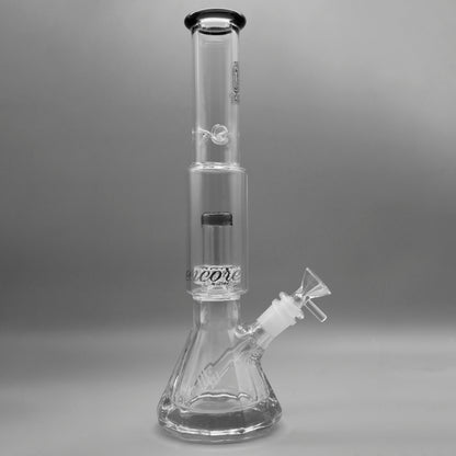 12" Encore Collection Diamond Pounder Beaker Bong w/ Matrix and Assorted Color Accents