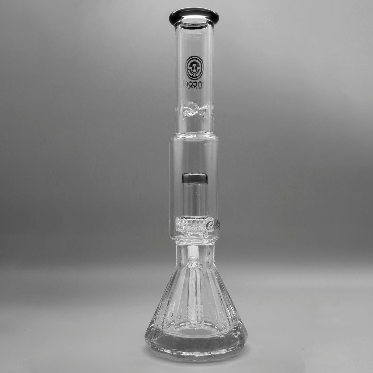 12" Encore Collection Diamond Pounder Beaker Bong w/ Matrix and Assorted Color Accents