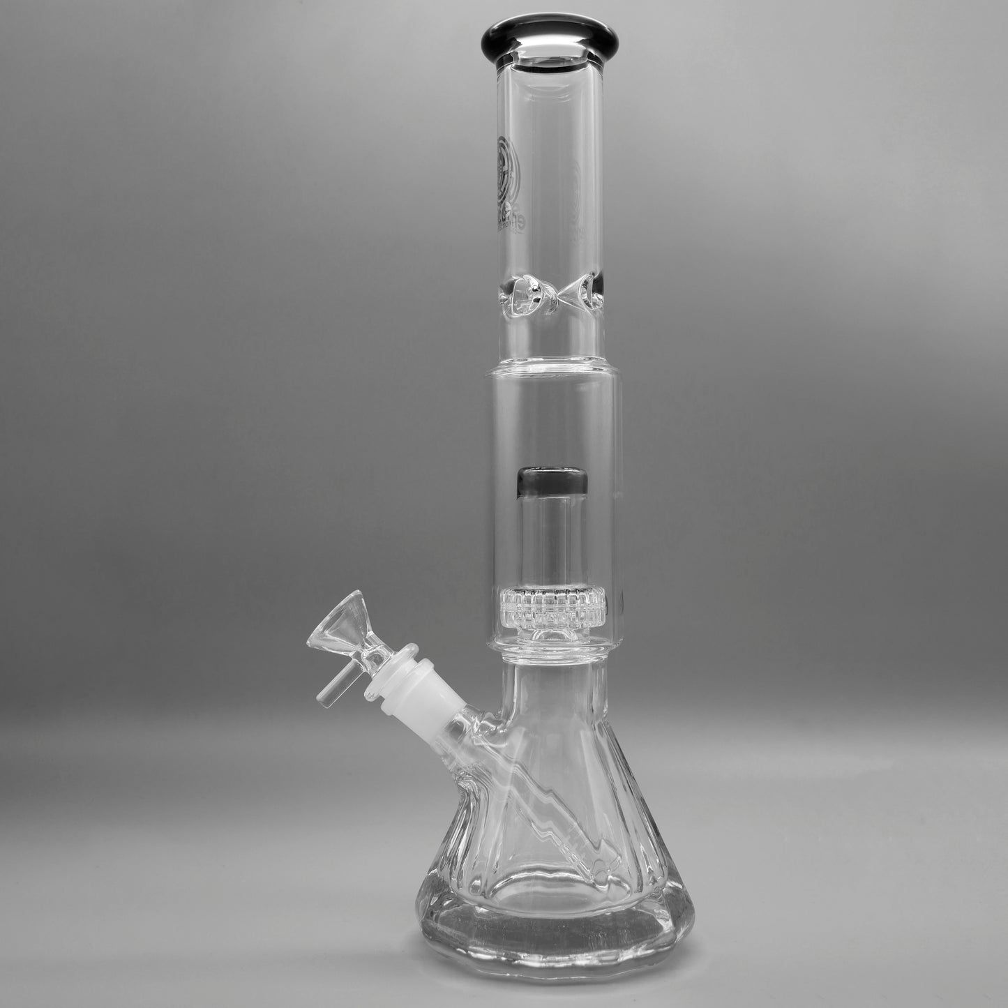 12" Encore Collection Diamond Pounder Beaker Bong w/ Matrix and Assorted Color Accents
