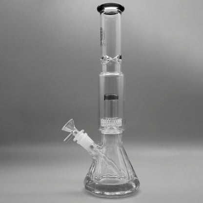 12" Encore Collection Diamond Pounder Beaker Bong w/ Matrix and Assorted Color Accents