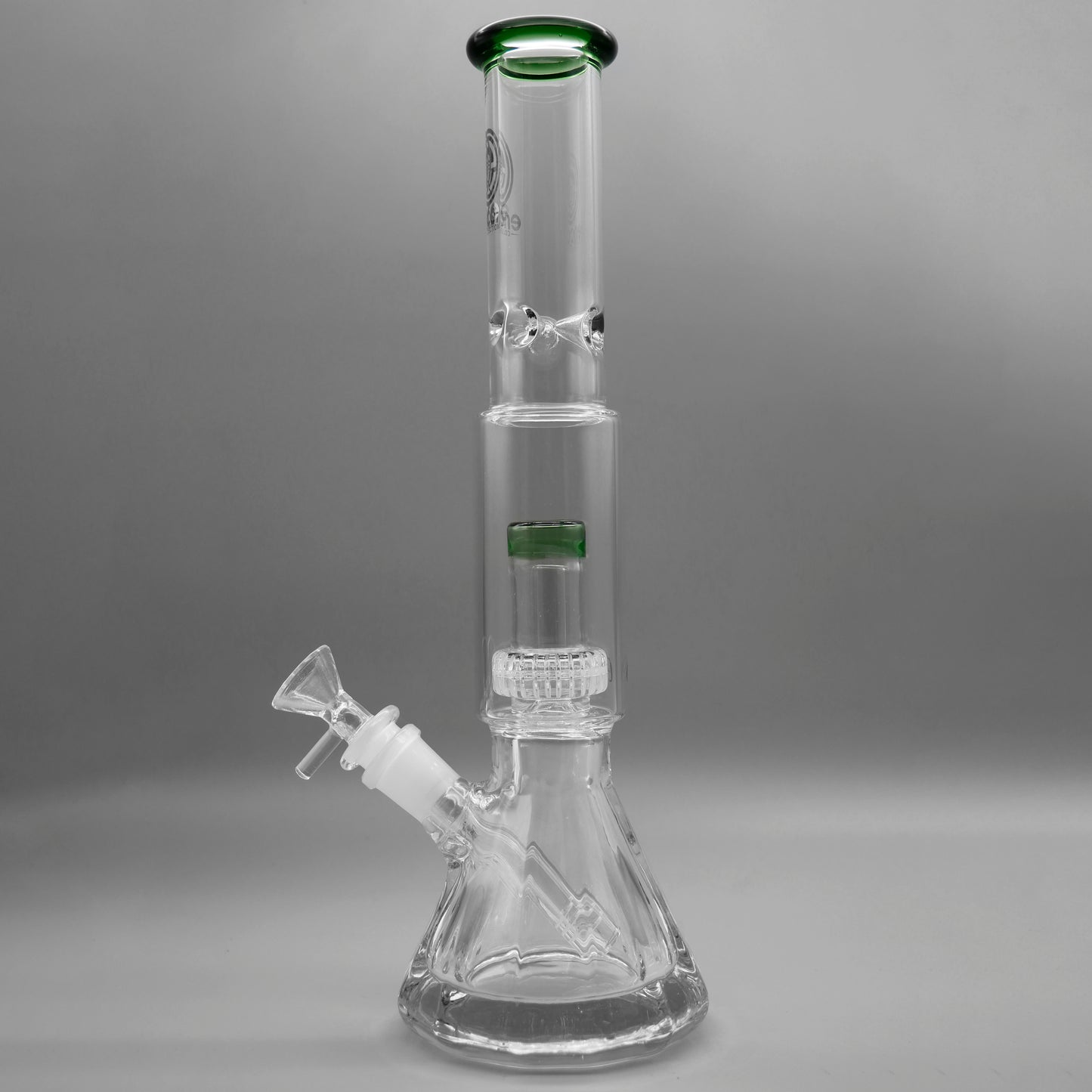 12" Encore Collection Diamond Pounder Beaker Bong w/ Matrix and Assorted Color Accents