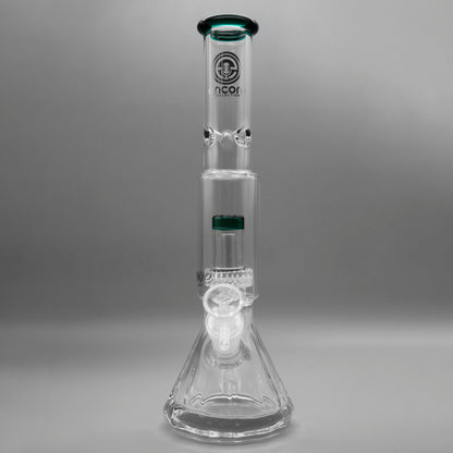 12" Encore Collection Diamond Pounder Beaker Bong w/ Matrix and Assorted Color Accents
