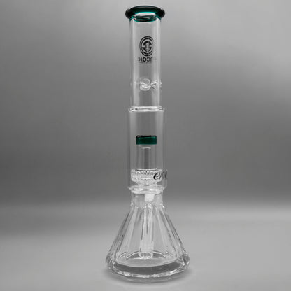 12" Encore Collection Diamond Pounder Beaker Bong w/ Matrix and Assorted Color Accents