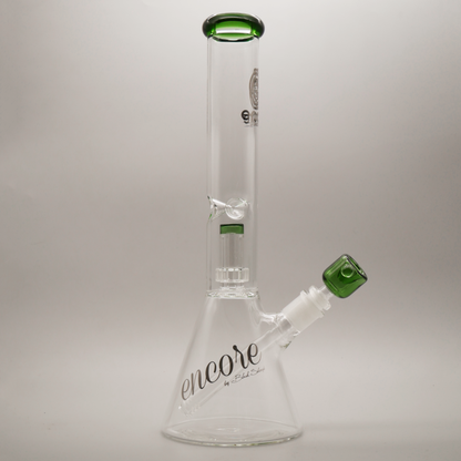 14'' Encore Collection Beaker Bong w/ Showerhead & Assorted Color Accents