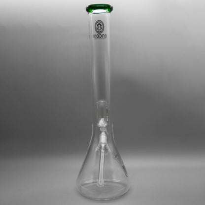 18" Encore Collection 50x7mm Green Bent Neck Beaker Bong w/ Ice Notch Push
