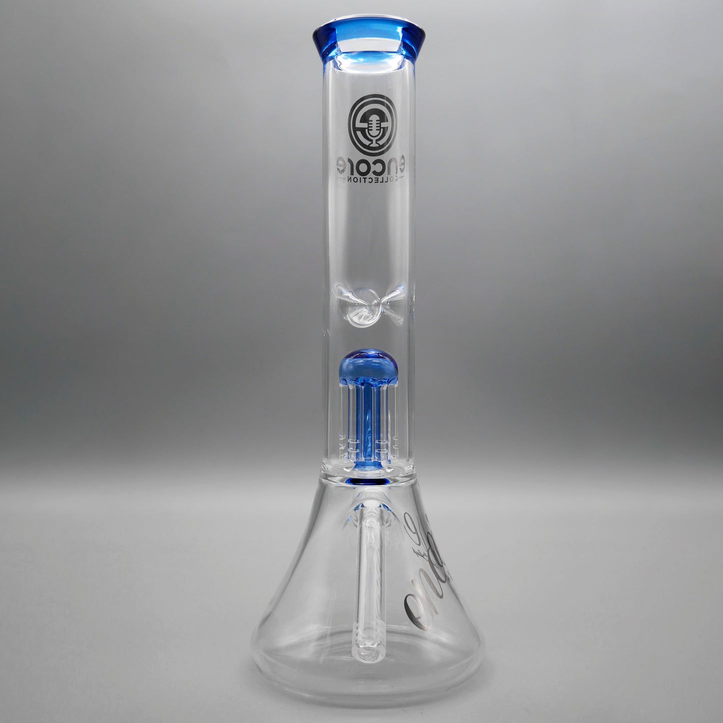 Blue — 12" Double Chamber Tree Perc Beaker (view 3)