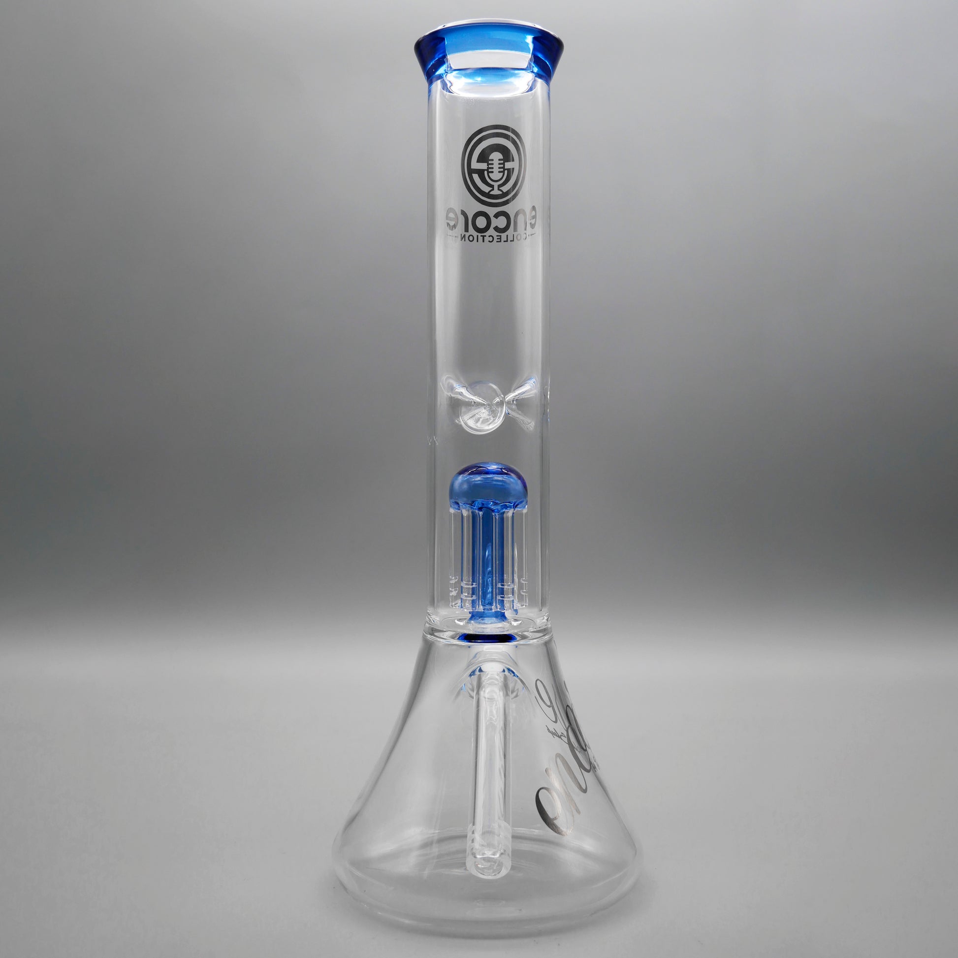 Blue — 12" Double Chamber Tree Perc Beaker (view 3)