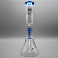 Blue — 12" Double Chamber Tree Perc Beaker (view 3)