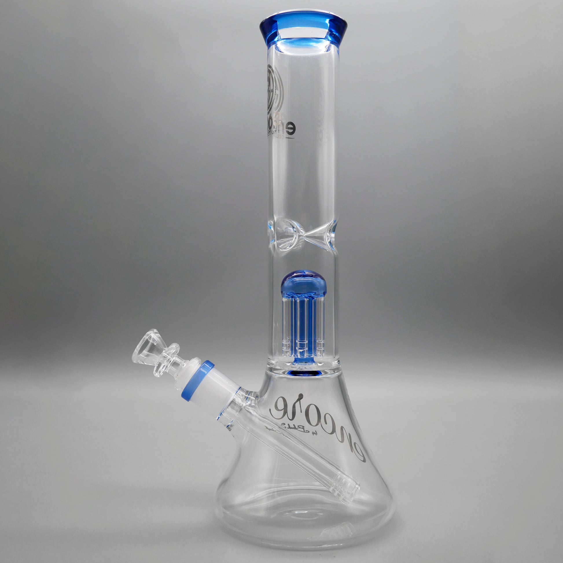 Blue — 12" Double Chamber Tree Perc Beaker (view 4)