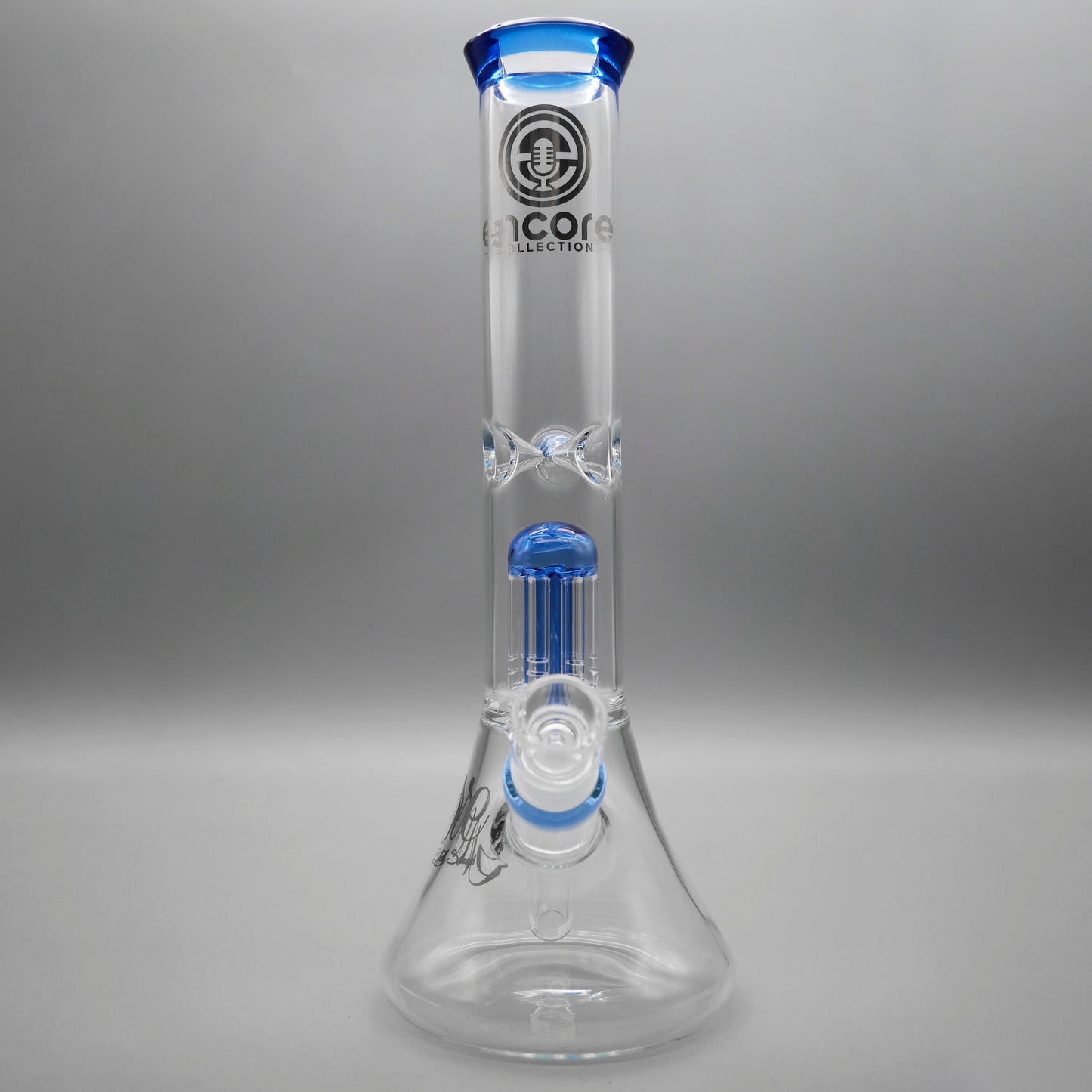 Blue — 12" Double Chamber Tree Perc Beaker (view 5)