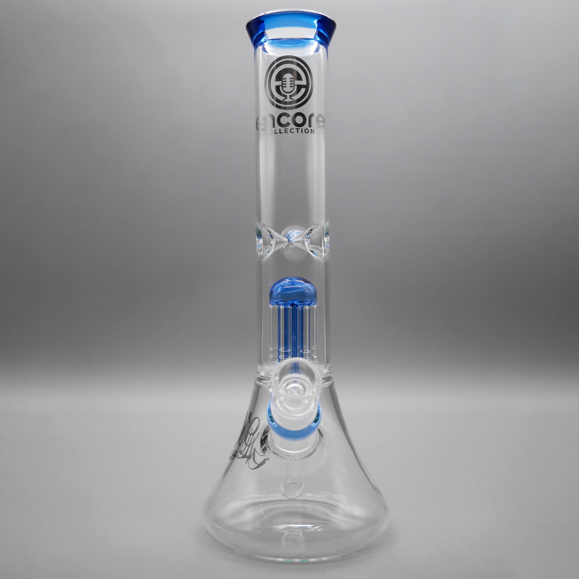 Blue — 12" Double Chamber Tree Perc Beaker (view 5)