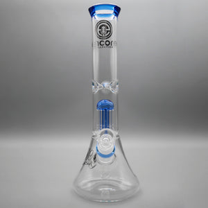 Blue — 12" Double Chamber Tree Perc Beaker (view 5)