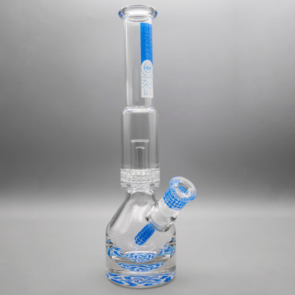 13.5" Encore Collection Unbreakable Perc Basket Weave Henny Pounder Bong