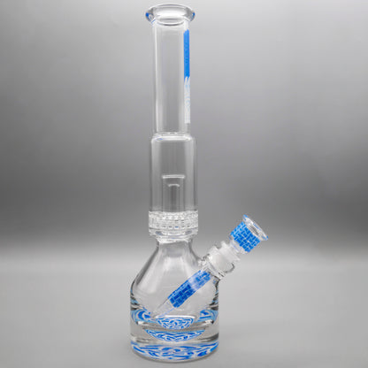 13.5" Encore Collection Unbreakable Perc Basket Weave Henny Pounder Bong