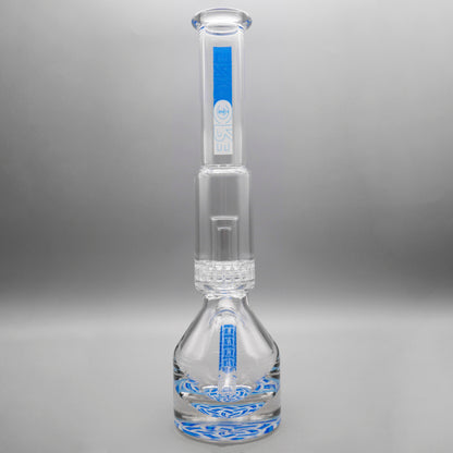 13.5" Encore Collection Unbreakable Perc Basket Weave Henny Pounder Bong