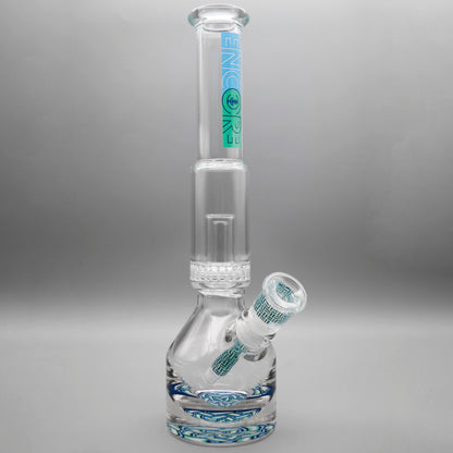 13.5" Encore Collection Unbreakable Perc Basket Weave Henny Pounder Bong