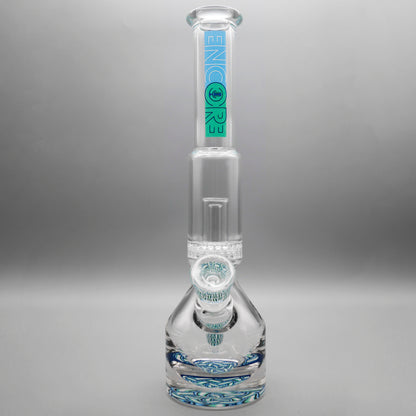 13.5" Encore Collection Unbreakable Perc Basket Weave Henny Pounder Bong