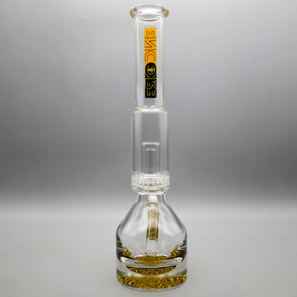 13.5" Encore Collection Unbreakable Perc Basket Weave Henny Pounder Bong