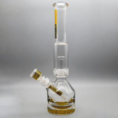13.5" Encore Collection Unbreakable Perc Basket Weave Henny Pounder Bong