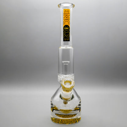13.5" Encore Collection Unbreakable Perc Basket Weave Henny Pounder Bong