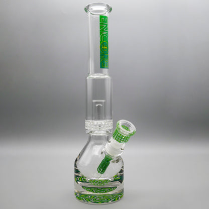 13.5" Encore Collection Unbreakable Perc Basket Weave Henny Pounder Bong