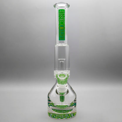 13.5" Encore Collection Unbreakable Perc Basket Weave Henny Pounder Bong