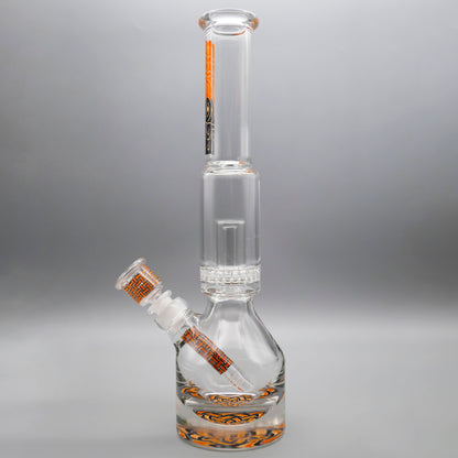 13.5" Encore Collection Unbreakable Perc Basket Weave Henny Pounder Bong