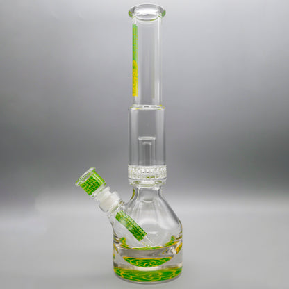 13.5" Encore Collection Unbreakable Perc Basket Weave Henny Pounder Bong