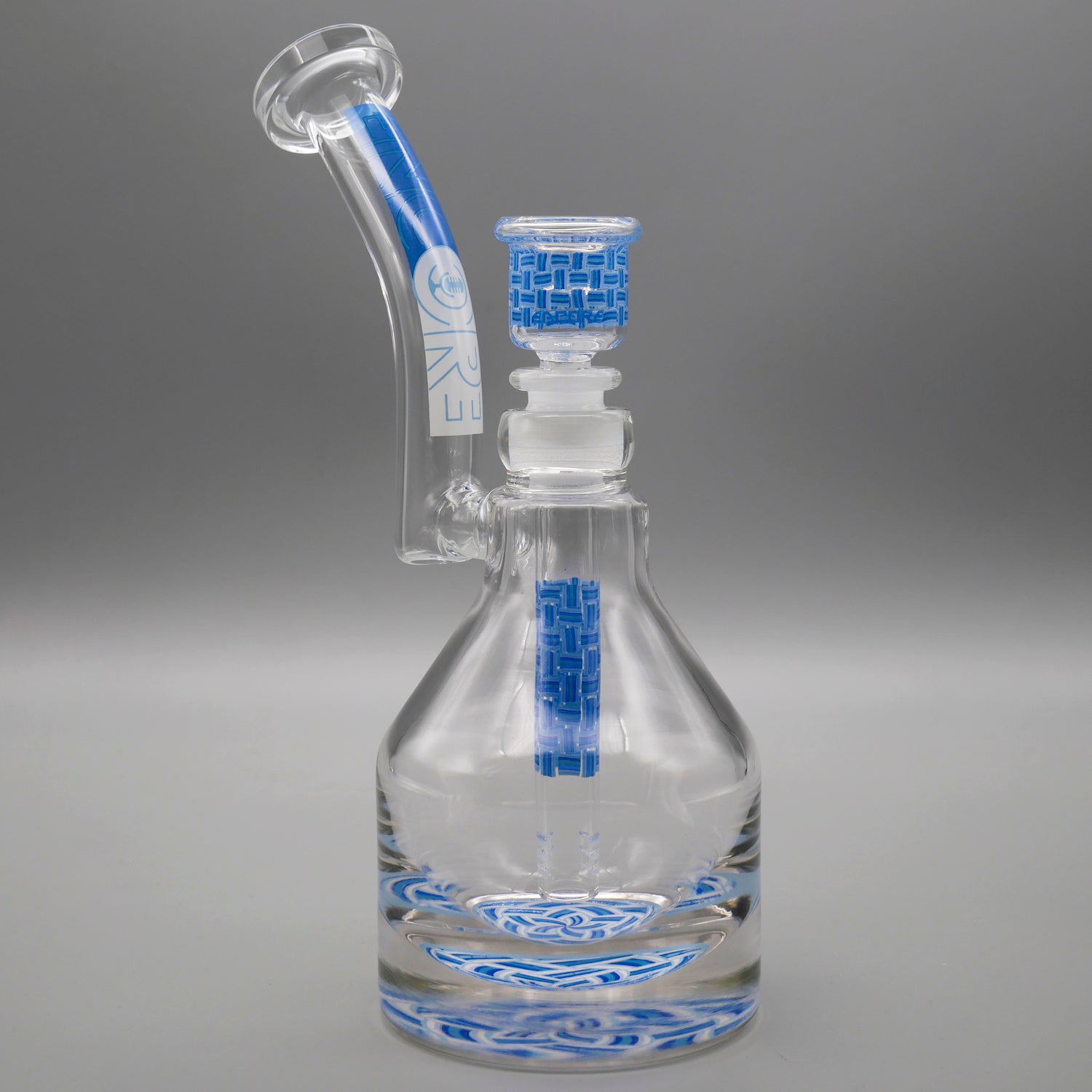 Basket Blue — Basketweave Henny Pounder Bubbler (view 1)