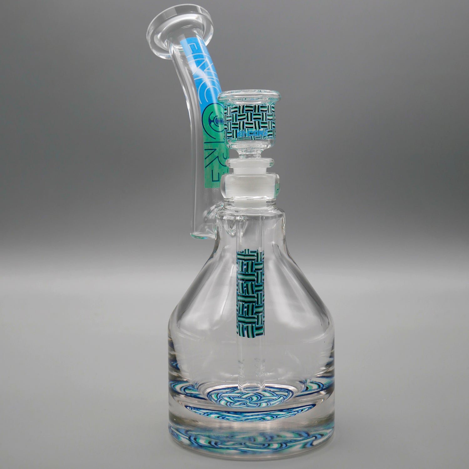 Basket Cyan — Basketweave Henny Pounder Bubbler (view 1)