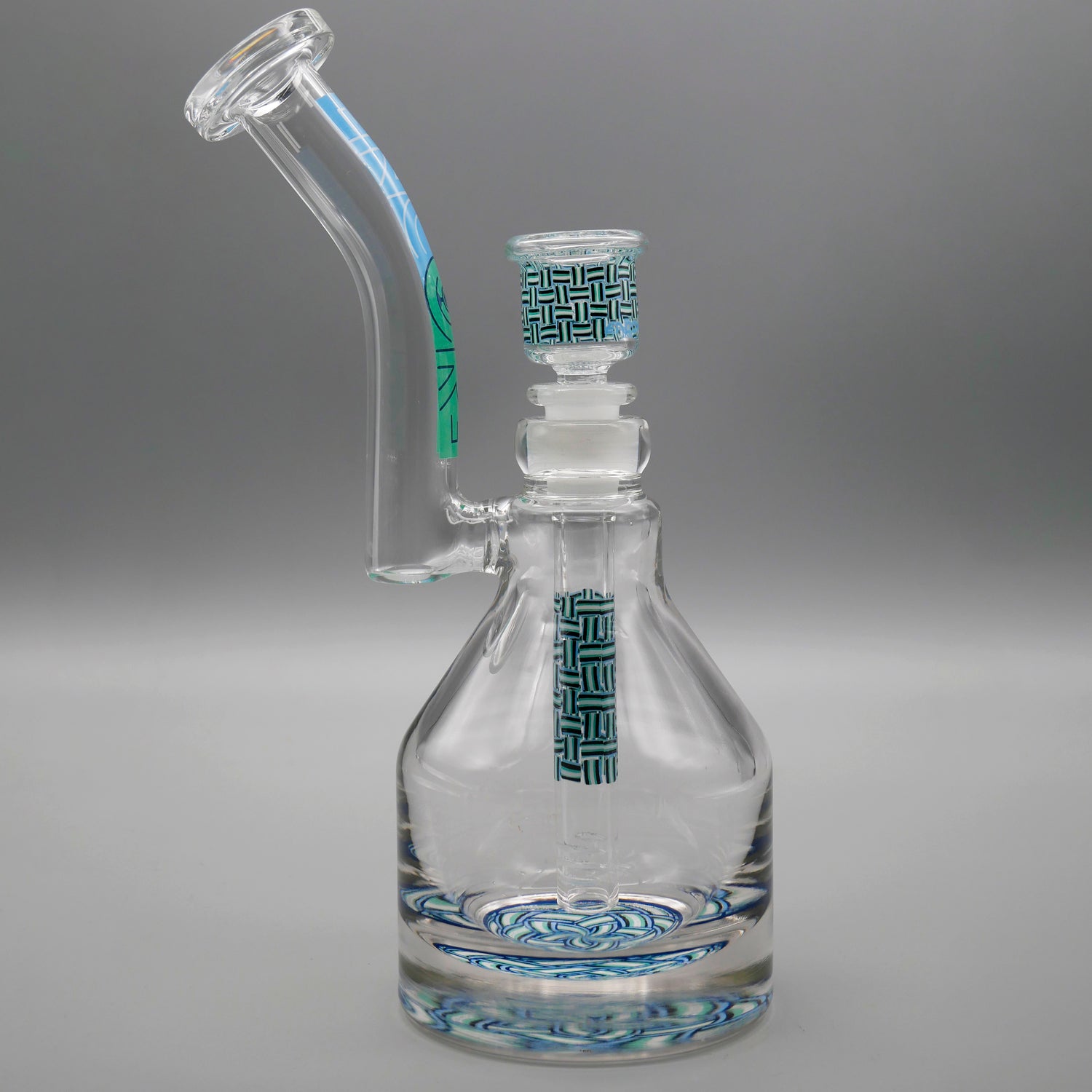 Basket Cyan — Basketweave Henny Pounder Bubbler (view 2)