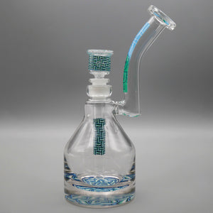Basket Cyan — Basketweave Henny Pounder Bubbler (view 4)