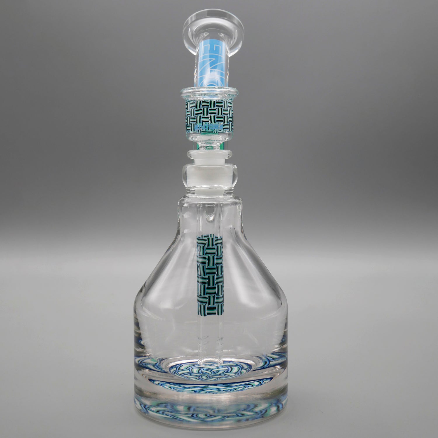 Basket Cyan — Basketweave Henny Pounder Bubbler (view 5)